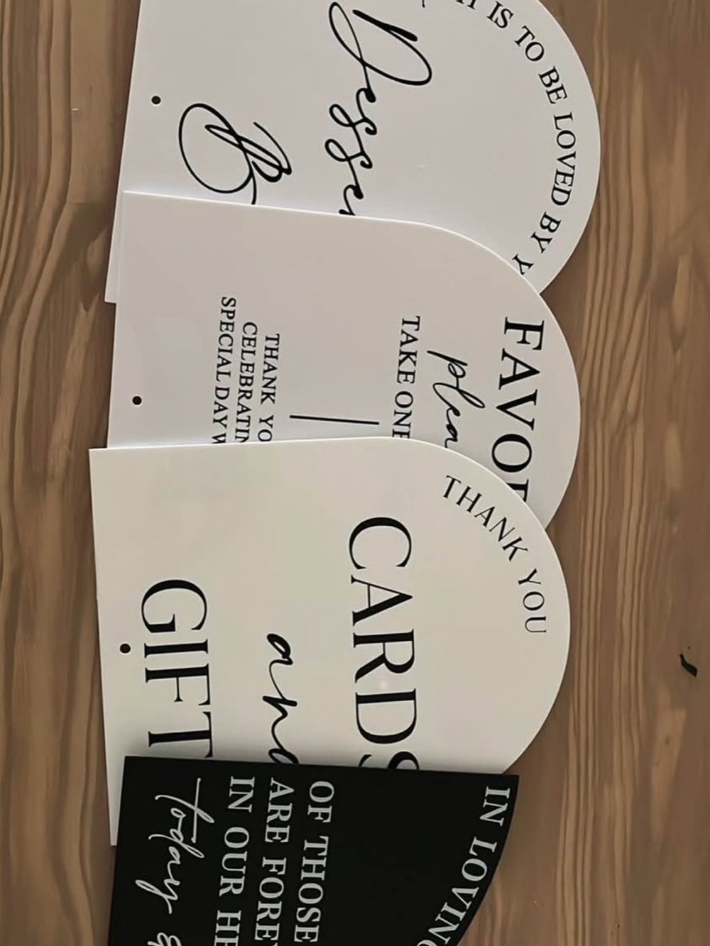 Neutral Black & White Event Signs Set